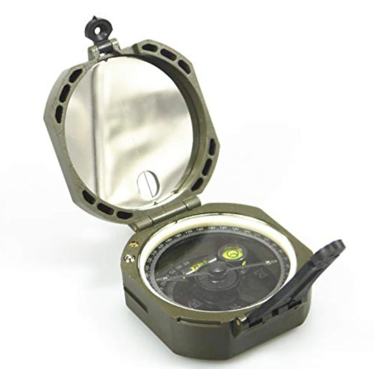 New in The Box Professional Geological Military M2 Transit Pocket Artillary Compass for Hiking Camping Outdoors