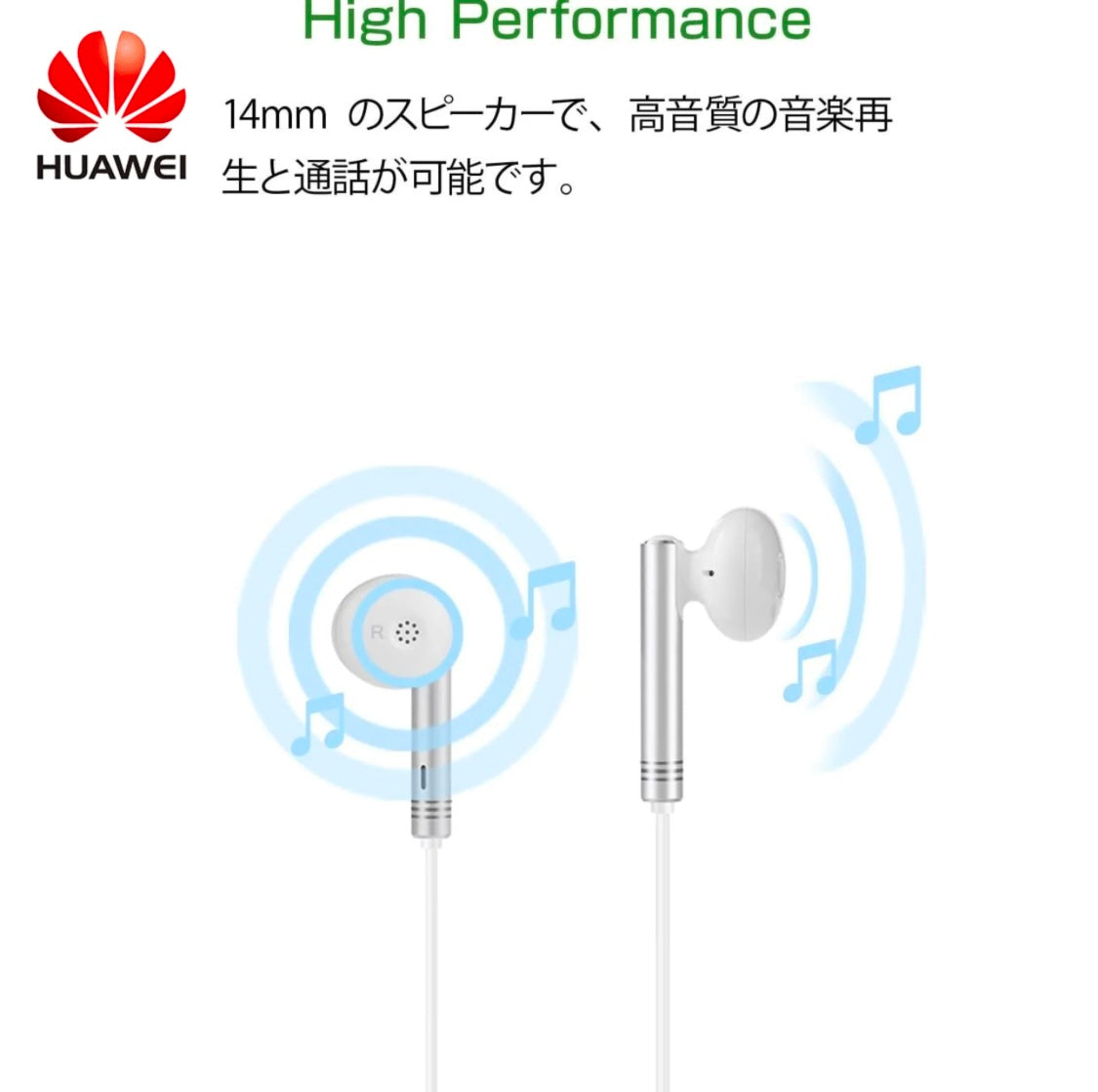 Genuine Huawei USB Type C Earphones With Mic Compatible All Phones - White