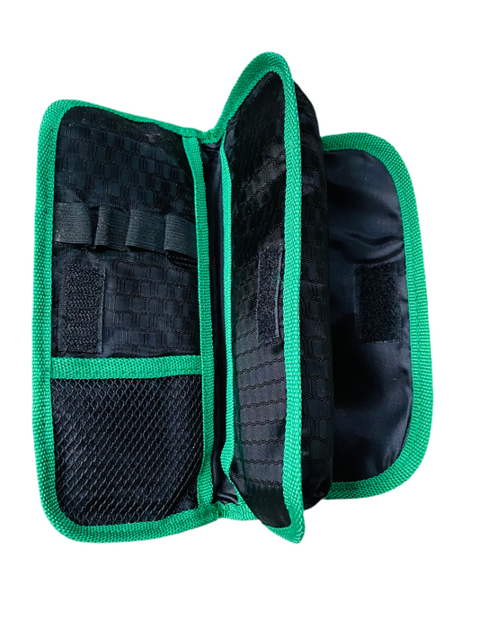 Multicolor Triple Pocket Utility Case – For School, Travel & Accessories Pouch