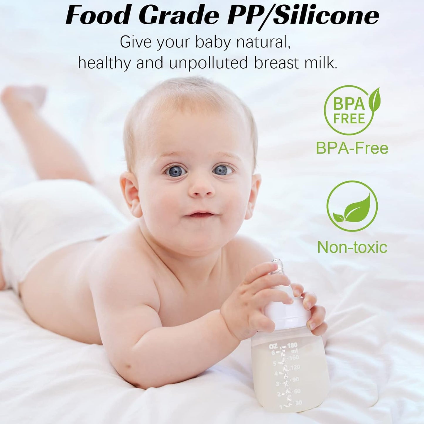 Double Electric Breast Pumps Portable - Electric Breastfeeding Pumps 3 Modes 9 Levels LCD Display Rechargeable Breast Milk Pump, BPA Free, Green (24mm Flange)