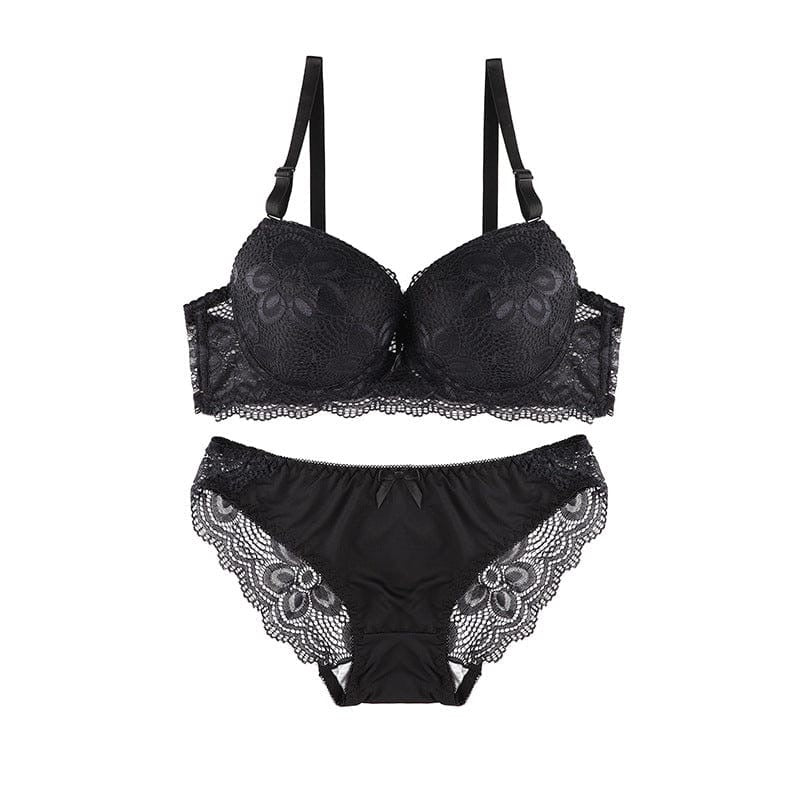 Floral Lace Underwire Lingerie Set