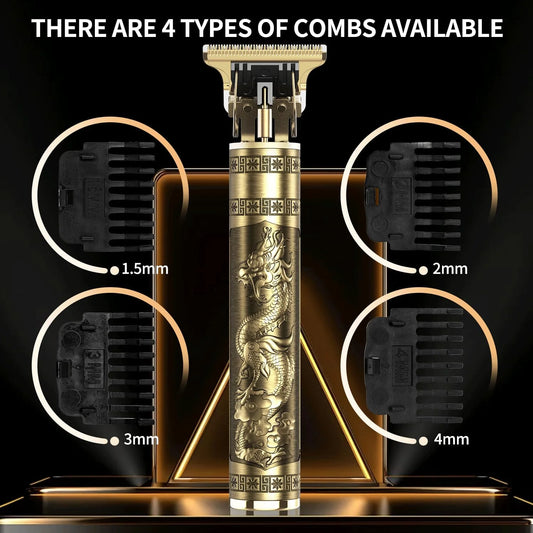 Beard Trimmer for Men-Hair Clippers for Men-Cordless Rechargeable Hair Clipper and Trimmer-Beard Shaver Barbershop(Gold)