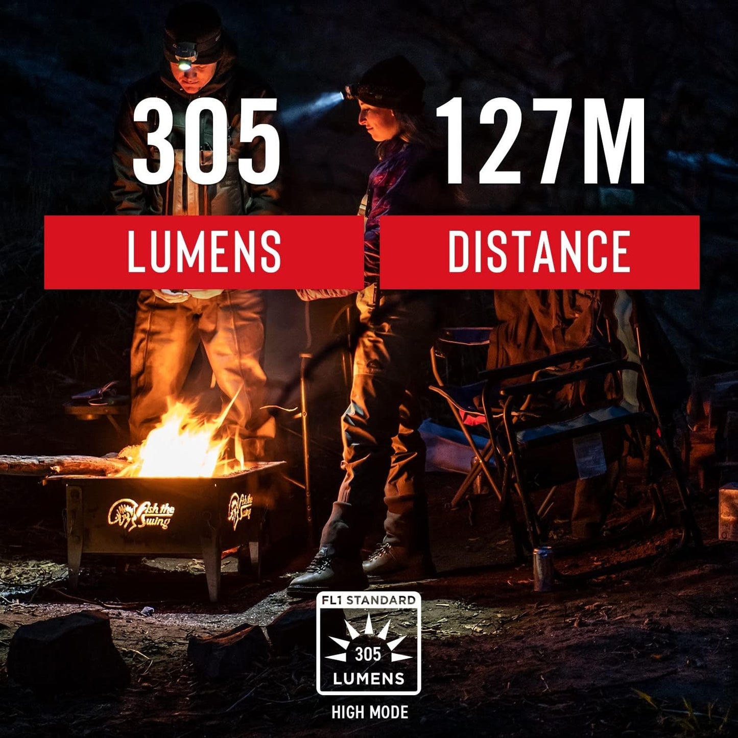COAST® HL7 285 Lumen Utility LED Headlamp with Hinged Beam Adjustment and Hard Hat Compatibility with TWIST FOCUS™, Black