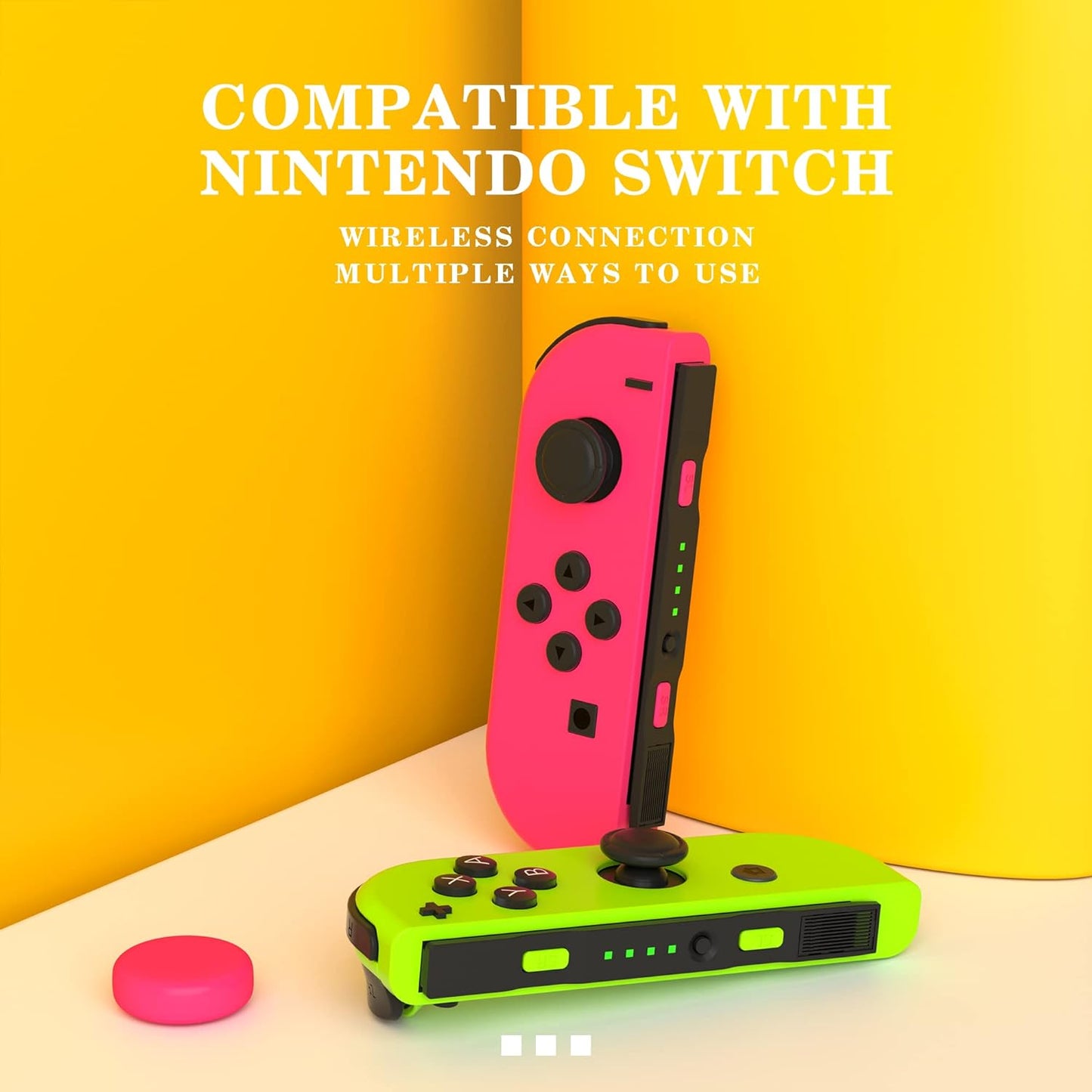 Joy Cons for Switch Nintendo, Replacement for Nintendo Switch Controller, Wireless Left and Right Joy Cons for Switch Nintendo Support Dual Vibration/Wake-up/Screenshot