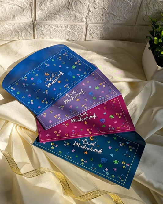 Eid Mubarak Decorative Money Envelopes – Premium Eidi Gift Envelopes (Set of 4)