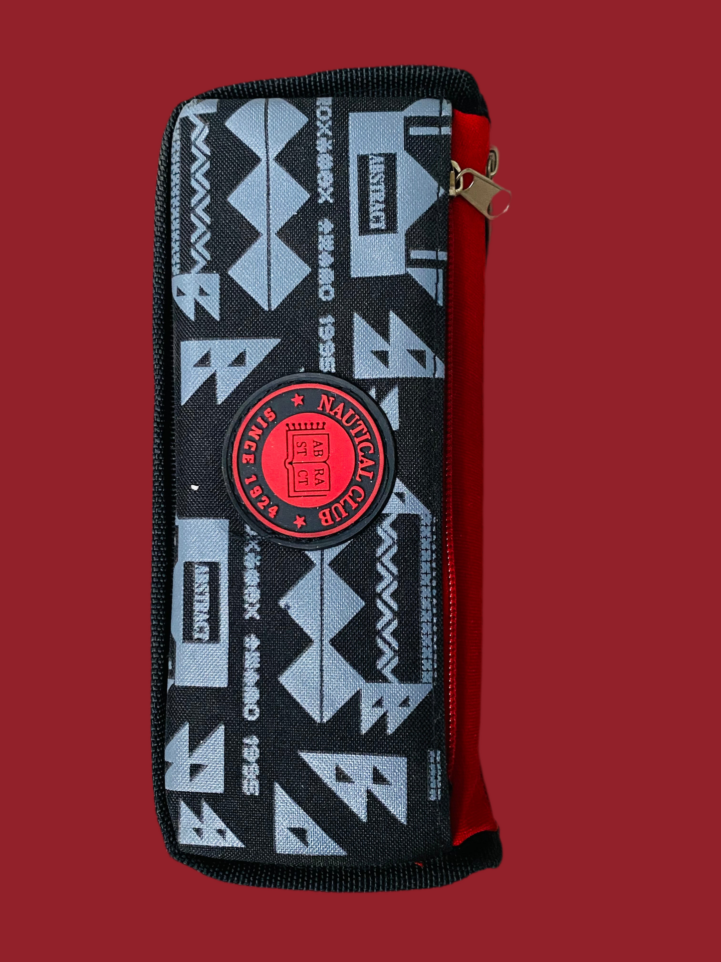 Zipper Case Red & Black Multi Pockets Pouch for Boys & Girls