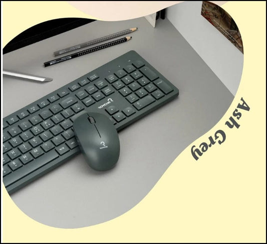 ROYCHE RMK-4000 Wireless Keyboard and Mouse Set (Ash Gray)