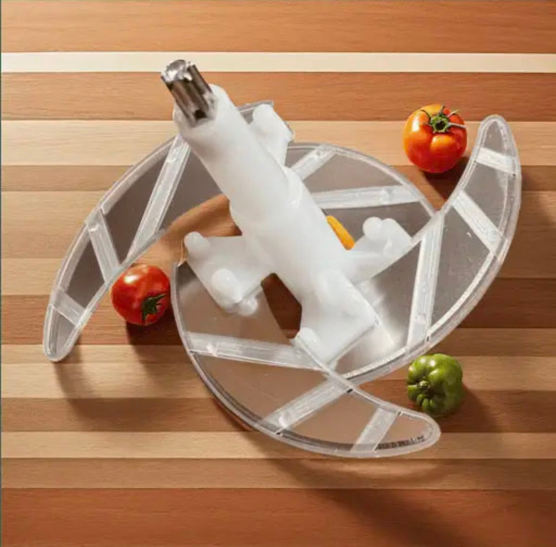 Stainless Steel Manual Food Chopper 2L – Multi-Purpose Vegetable, Fruit & Nut Cutter with Hand Push Blades
