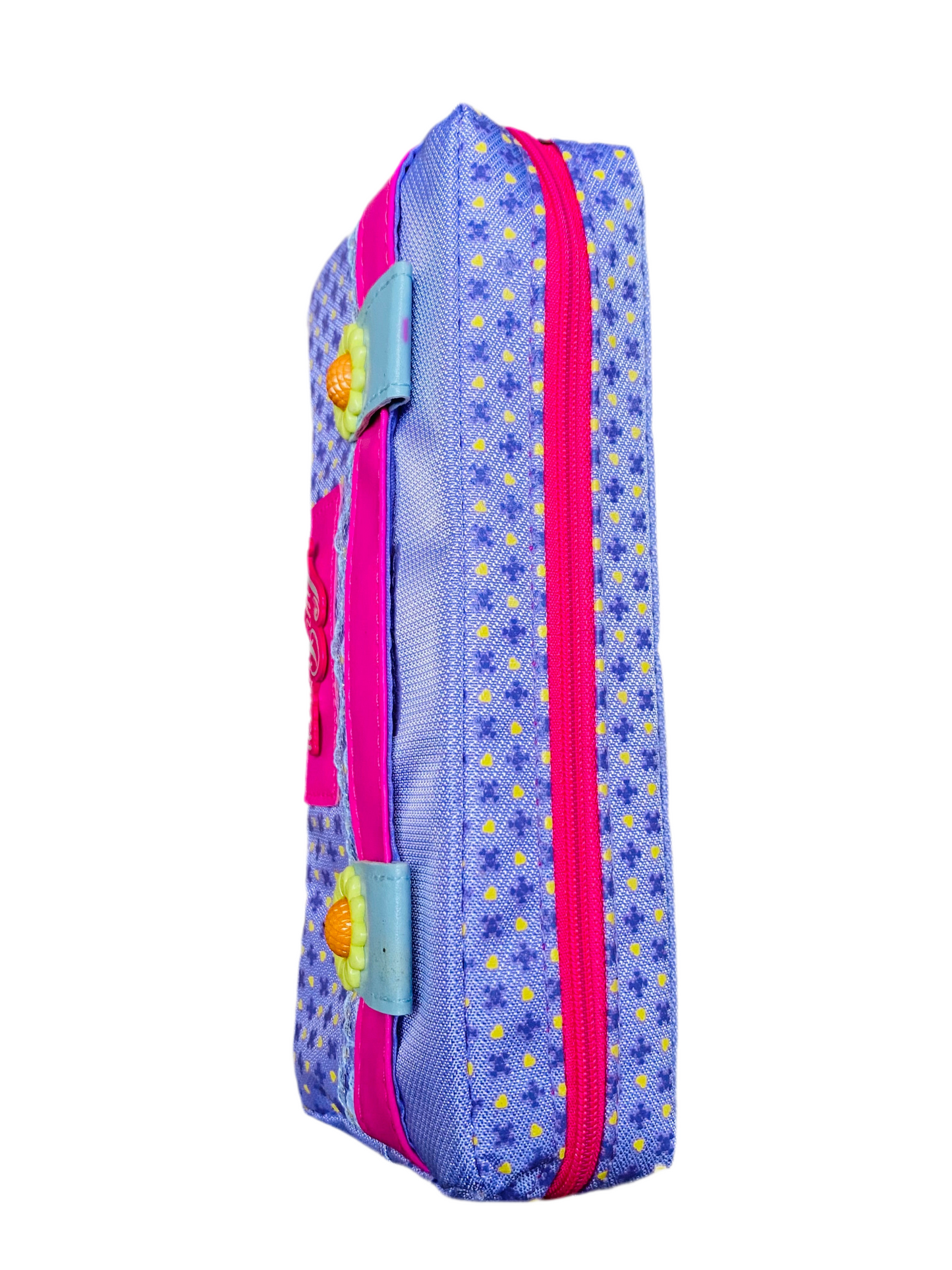Sunflower Themed Multipurpose Zipper Case – Purple & Pink Floral Design Pouch