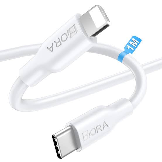 1HORA 3A 1m USB Type-C to Lightning Fast Charging and Data Sync TPE Cable