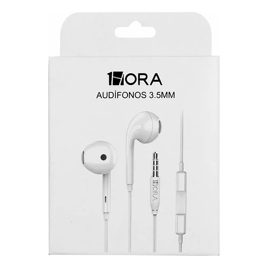 1HORA Lateral 3.5mm AUX Deep Bass Stereo Earphones with Mic and Call Control
