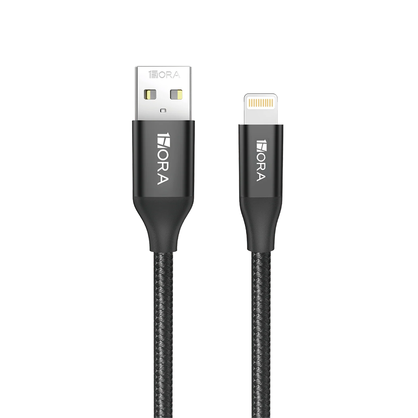 1HORA 2.4A 1m USB-A to Lightning Fast Charging and Data Sync Nylon Braided Cable
