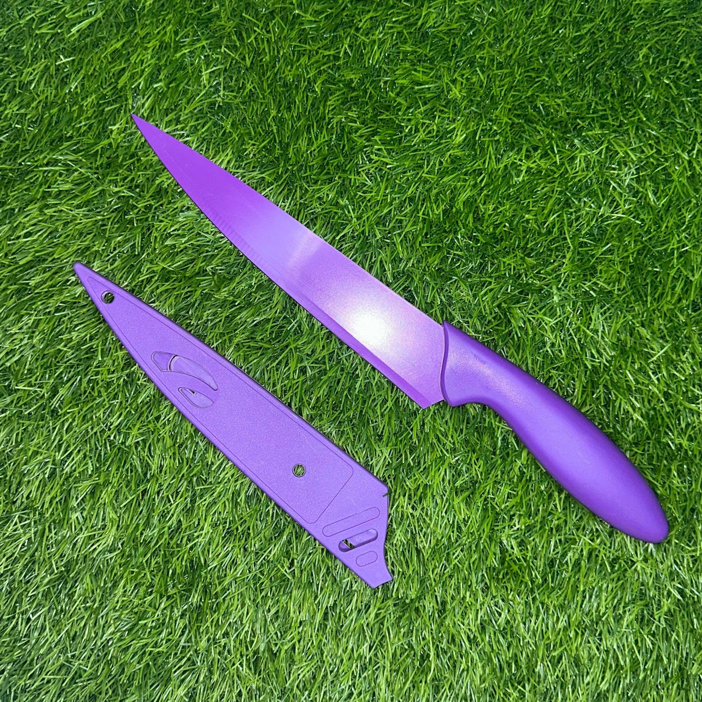 3Pcs 13" Long Multi-Purpose Anti Rust Coating Chef Knife Kitchen Essentials, Regular, Solid Color Sharp Blade Knives