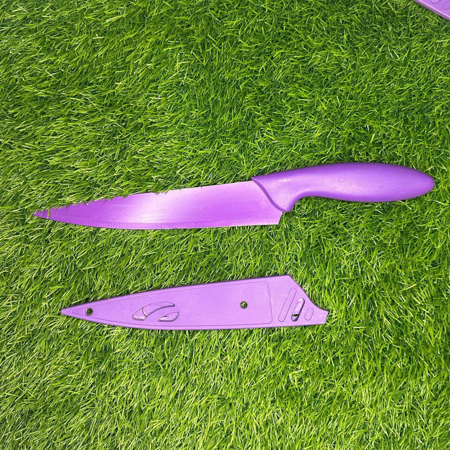 3Pcs 13" Long Multi-Purpose Anti Rust Coating Chef Knife Kitchen Essentials, Regular, Solid Color Sharp Blade Knives