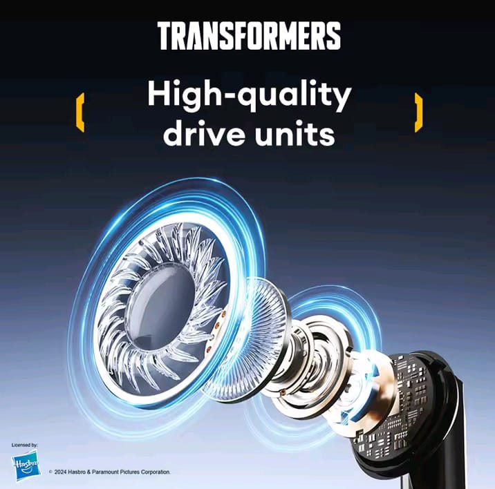 Transformers TF-T36 Wireless Earbud Bluetooth 5.4 HiFi HD Sound Call Headphones Waterproof Low Endurance