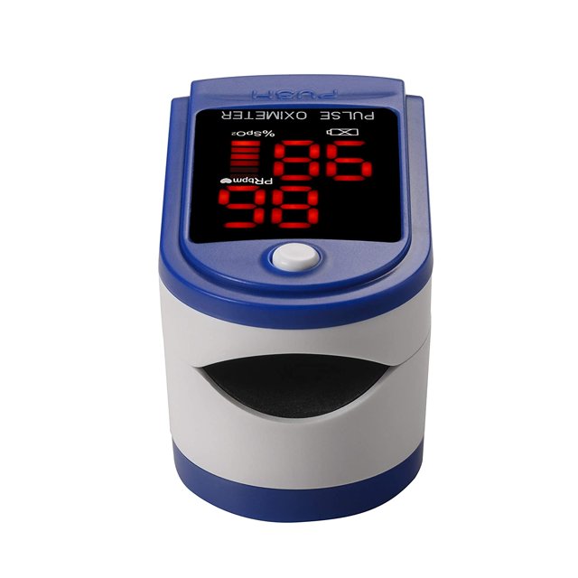 Finger Tip Pulse Oximeter - Blood Oxygen Saturation (SpO2) and Pulse Rate Monitor