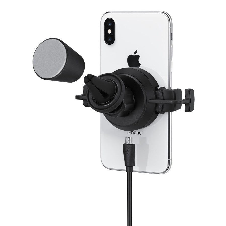 Mophie Car Charger Stream Qi Wireless Vent Mount Made for Apple, Samsung and Other Qi Enabled Smartphones - Black
