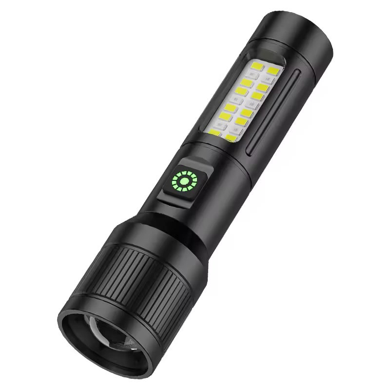Rechargeable Flashlight High Lumens with USB Cable,Small Pocket Bright Led Tactical Flashlights Powerful with 7 Modes & Waterproof,Emergency Handheld Torch for Home and Camping