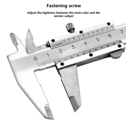 0.02MM Precision Vernier Caliper Vernier Measuring Tool Metal Vernier Caliper Convenient for Vernier Measuring Tool for Archaeological Measurement