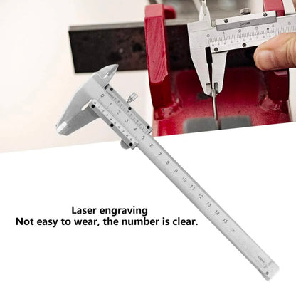 0.02MM Precision Vernier Caliper Vernier Measuring Tool Metal Vernier Caliper Convenient for Vernier Measuring Tool for Archaeological Measurement
