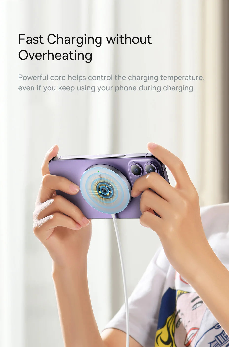 Baseus Simple Mini3 Magnetic Wireless Charger 15W - Black