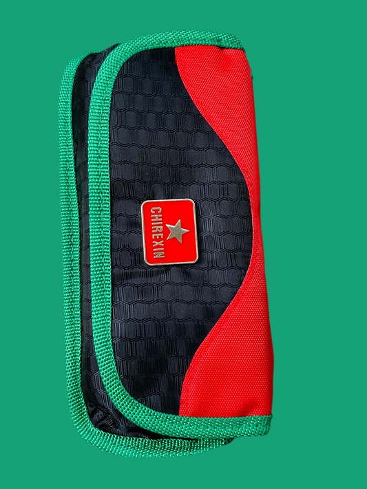 Multicolor Triple Pocket Utility Case – For School, Travel & Accessories Pouch