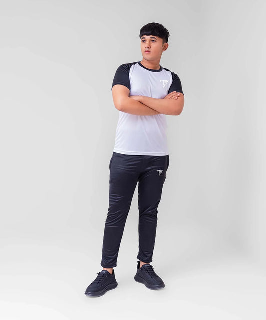 Men’s Premium Black & White Sportswear Tracksuit For Summer