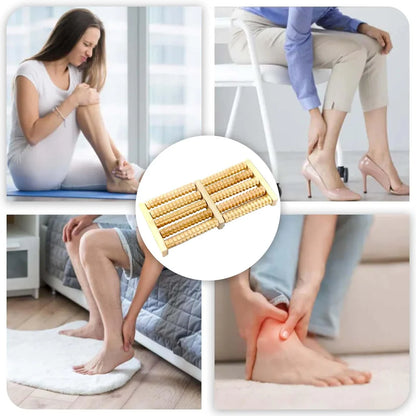 Wooden Foot Roller For Plantar Fasciitis Relief, Heel, Arch, Muscle Aches, Foot Pain, Stress Relief - 6 Roller