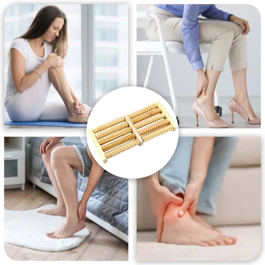 Wooden Foot Roller For Plantar Fasciitis Relief, Heel, Arch, Muscle Aches, Foot Pain, Stress Relief - 6 Roller