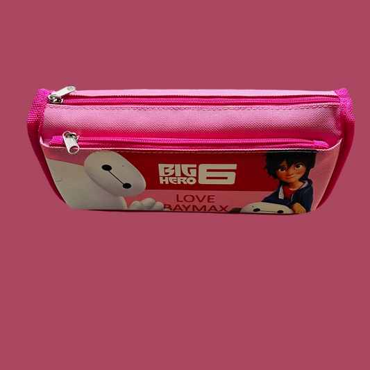 Big Hero 6 Baymax & Hiro "Love Baymax" Pink Pouch / Pencil Case