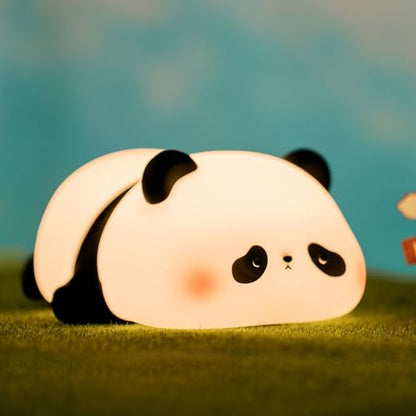 Rgb Panda Lamp Cute Rechargeable Sleeping Panda Night Light Silicone Nursery Lamp With Seven Color Changing