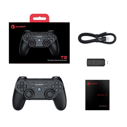 GameSir T3 Wireless Gaming  Controller, PC Controller for Windows 7/8/10/11, Android, Gamepad Joystick with Turbo and Dual Vibration, Gaming Controller for Android TV/TV Box, 40 Hours Working Battery