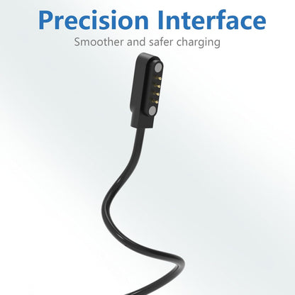Smart Watch Charger Magnetic 4 Pin for Bluetooth Smart Watches GT88 G3 GT68 KW08 KW18 Y3 KW88 KW98 KW99 KW28 FS08 GV68 KW06 USB Charging Cable Replacement 2FT- Contact Pin Spacing 7.62mm