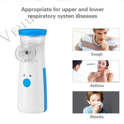 Nebulizer - Portable Mesh Nebulizer for Adults & Kids, Handheld Nebulizer with Low Noise, Fast Mist Therapy for Cough, Cold & Asthma, Portable Nebulizer for Home Use, Nebulizer, Mesh Inhalators