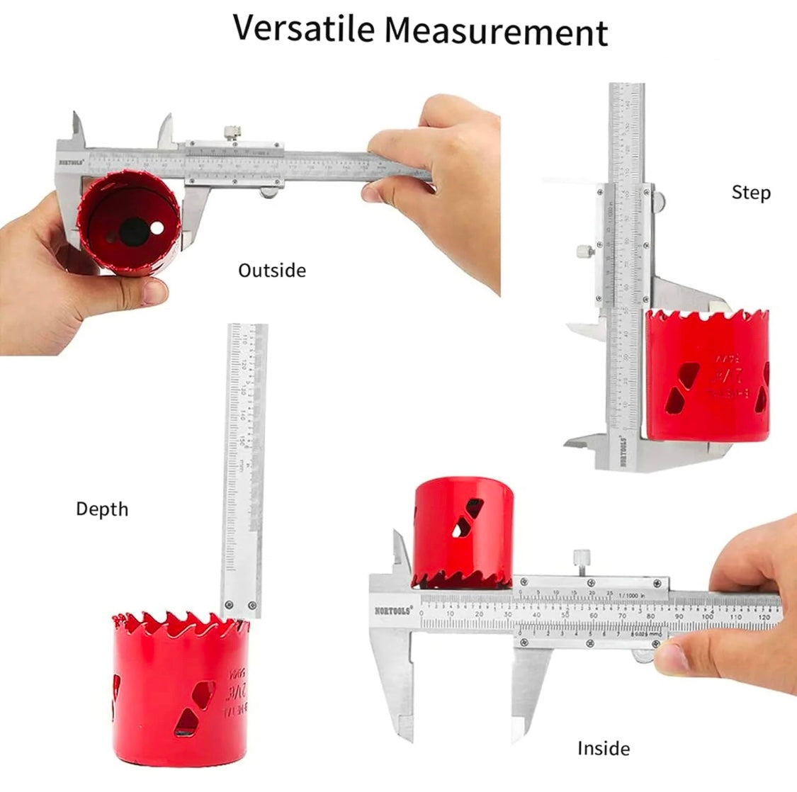 0.02MM Precision Vernier Caliper Vernier Measuring Tool Metal Vernier Caliper Convenient for Vernier Measuring Tool for Archaeological Measurement