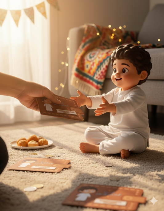 Personalized Eidi Money Envelopes for Kids | Customizable Name Eidiya Holder (Set Of 3)