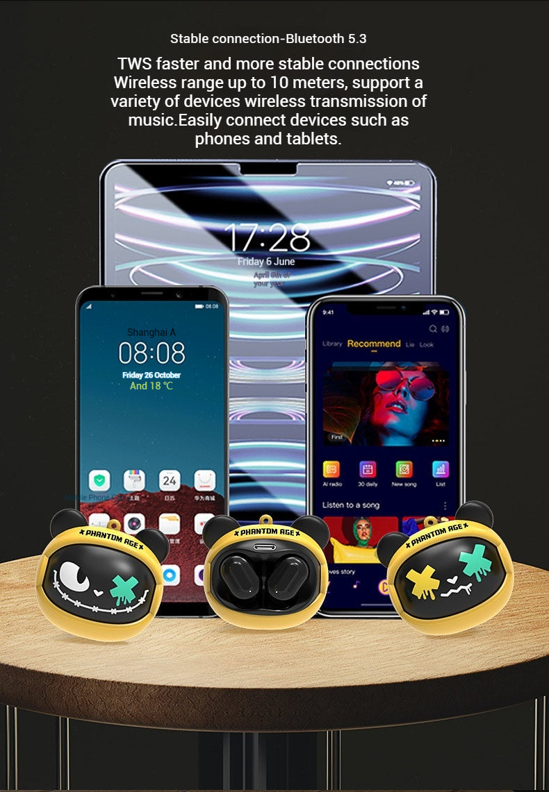 2025 New Rotating Face Changing Bluetooth Earphones Ultra Long Battery Life In Ear High Beauty G05d Low Latency Cute Earphones