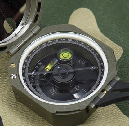 New in The Box Professional Geological Military M2 Transit Pocket Artillary Compass for Hiking Camping Outdoors