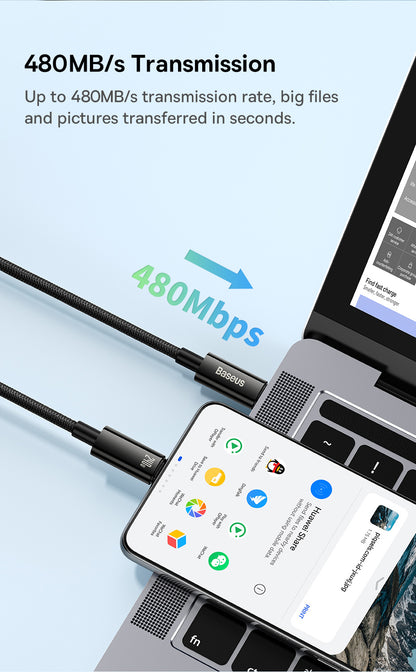 Baseus Tungsten Gold Fast Charging Data Cable Type C to Type C 240W