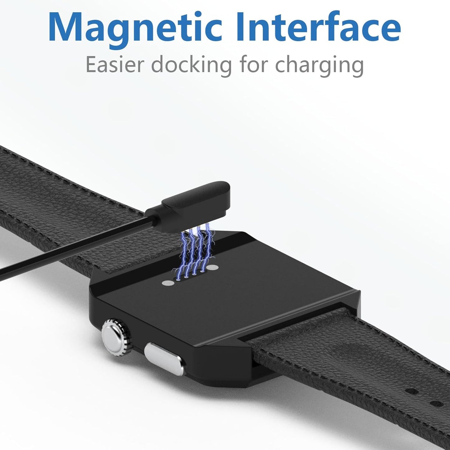 Smart Watch Charger Magnetic 4 Pin for Bluetooth Smart Watches GT88 G3 GT68 KW08 KW18 Y3 KW88 KW98 KW99 KW28 FS08 GV68 KW06 USB Charging Cable Replacement 2FT- Contact Pin Spacing 7.62mm