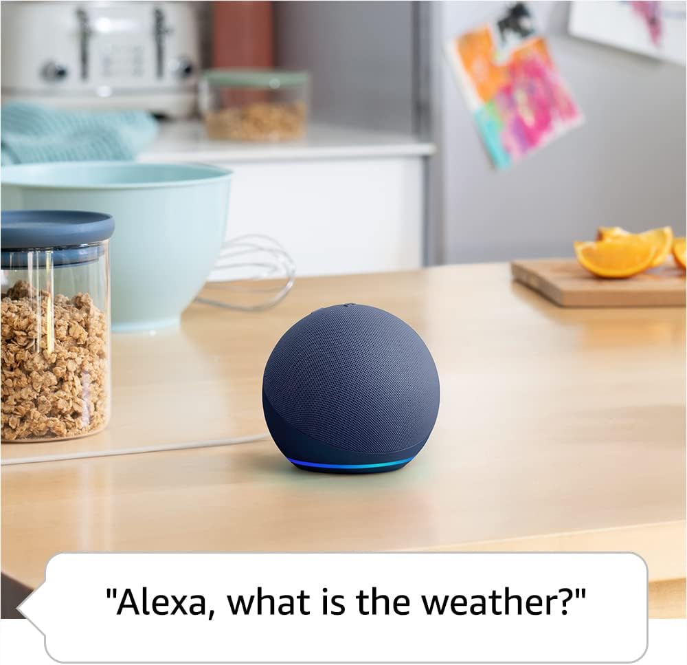 Amazon Echo Dot 5th Gen, Vibrant sounding Alexa speaker, Great for bedrooms, dining rooms and offices