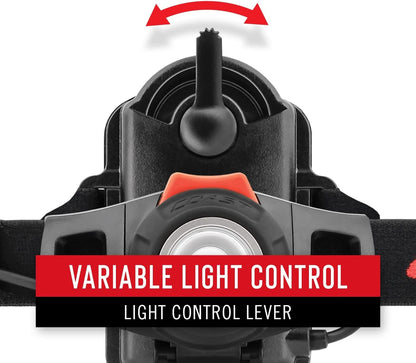 COAST® HL7 285 Lumen Utility LED Headlamp with Hinged Beam Adjustment and Hard Hat Compatibility with TWIST FOCUS™, Black