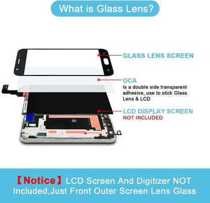 Screen Replacement Front Glass Repair Kit Genuine for Xiaomi Mi Note 10 / 10 Lite 6.47 Inch (No Touch and LCD Display) with Tools - Black