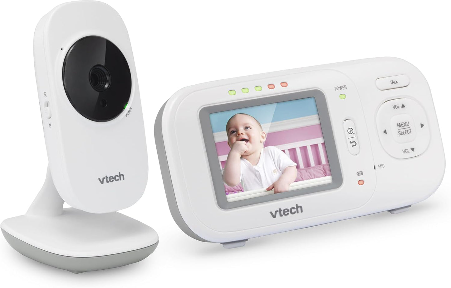 VTech VM2251 2.4" Full-Color Digital Video Baby Monitor & Automatic Night Vision