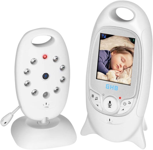 GHB Baby Monitor Video Baby Monitor  with Camera Wireless Baby Monitor 2.0" LCD Display Baby Lullaby Night Vision Temperature Monitoring 2 Way Talk