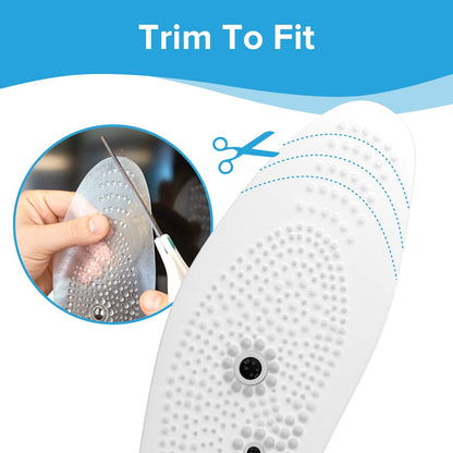MindInSole Acupressure Magnetic Massage Foot Therapy Reflexology Pain Relief Shoe Insoles 1 Pair Washable One Size Fits All Men and Women