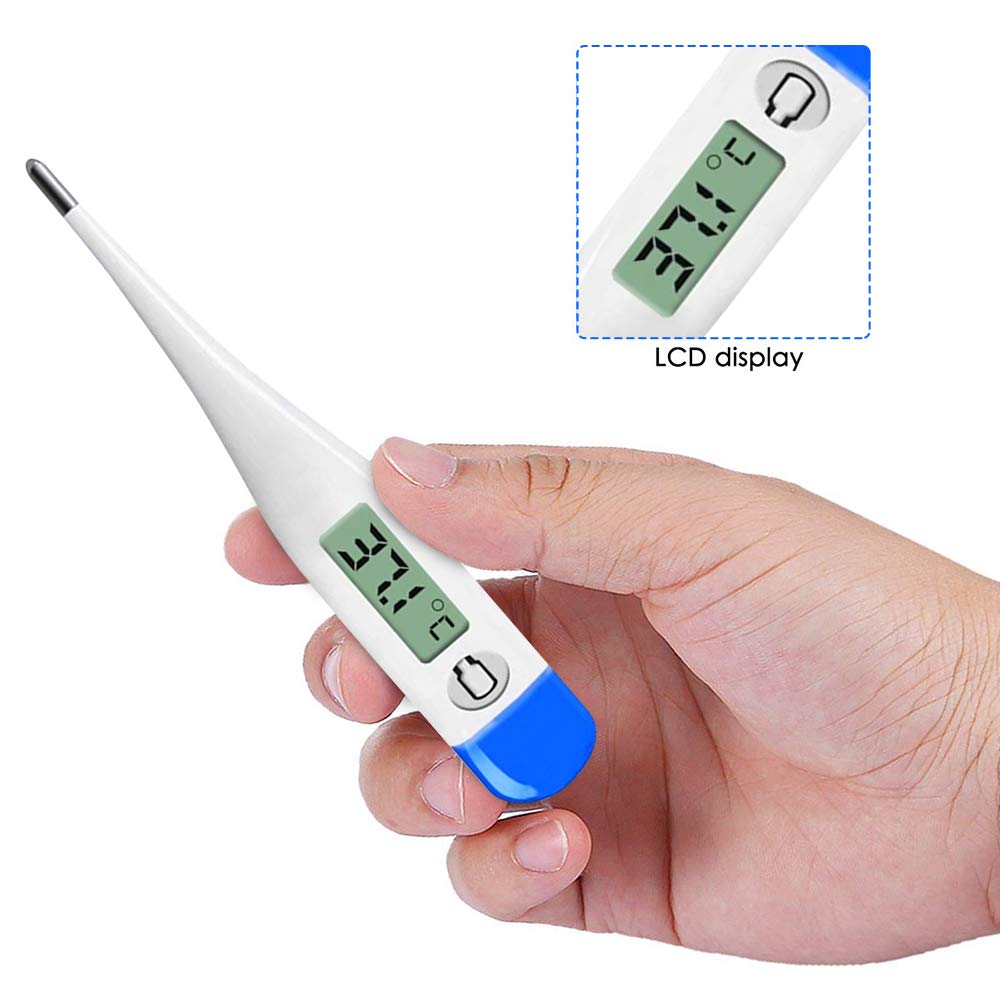 HK-901 | Digital Thermometer | Accurate, Fast, Easy to Read Digital Body Thermometers Adult Medical Digital LCD Temporal Thermometer Oral, Rectal, Underarm Thermometer Waterproof Basal Thermometer for Adults, Baby or Kids or Pet