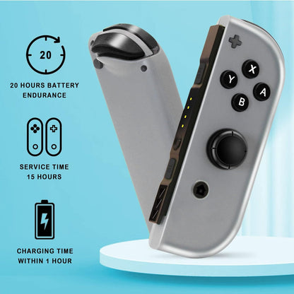 Joy Cons for Switch Nintendo, Replacement for Nintendo Switch Controller, Wireless Left and Right Joy Cons for Switch Nintendo Support Dual Vibration/Wake-up/Screenshot