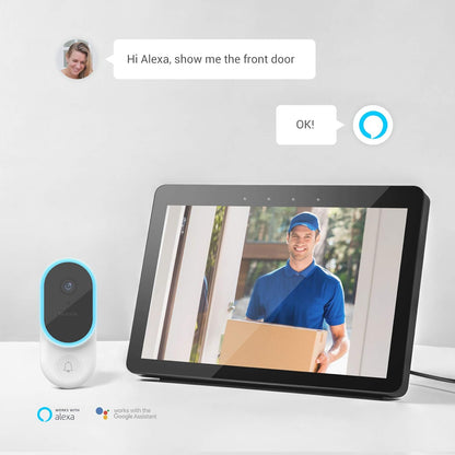 blurams Wireless 1080p Video Doorbell Camera with Chime, PIR Motion Detection, 2-Way Audio, Smart AI Facial Detection, Hardwired or Battery-Powered 30-Day Loop