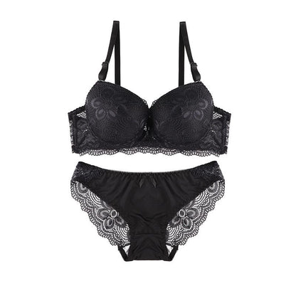 Floral Lace Underwire Lingerie Set